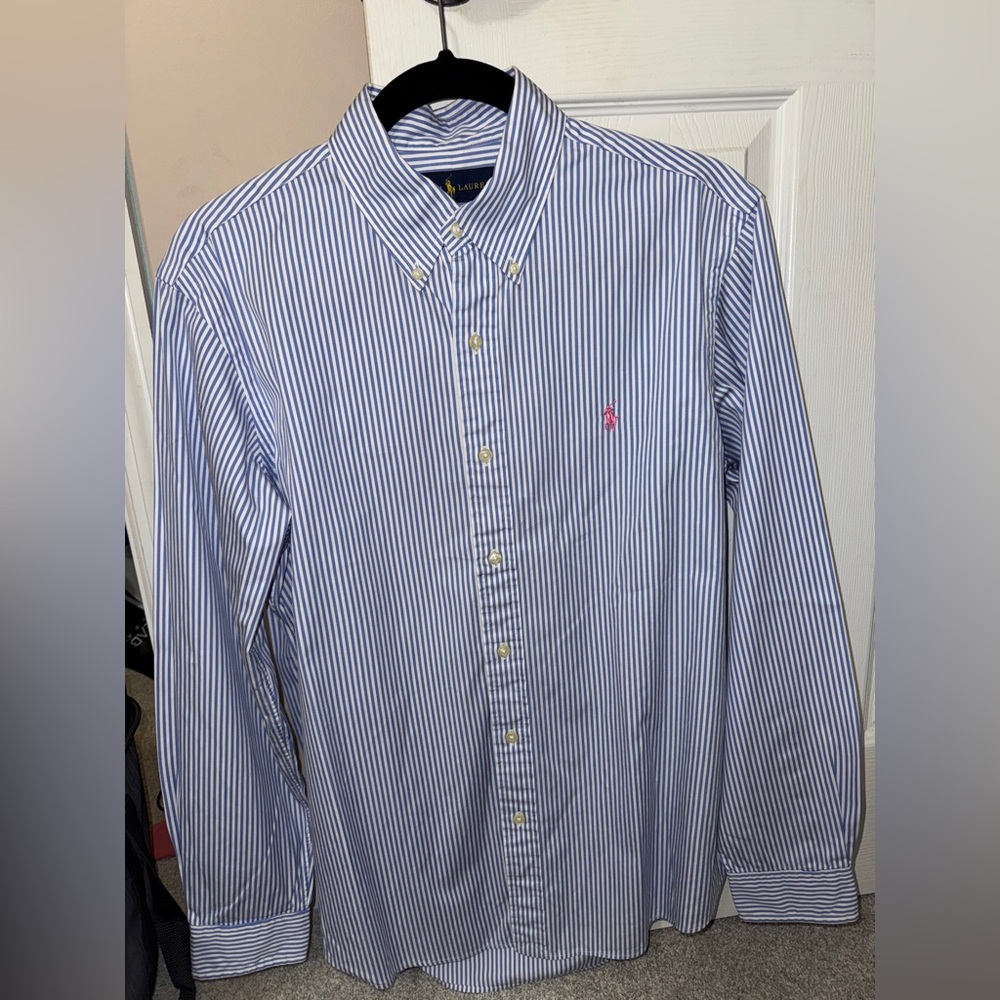 Ralph Lauren Light Blue Striped Men's Shirt